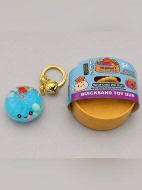 Blue Dumpling Quicksand Hard Keychain – Glitter Liquid Charm